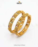 Traditional Antique Cuff Bangles Bangles - Zeesy Jewellery Pakistan | Premium Artificial & Imitation Jewellery