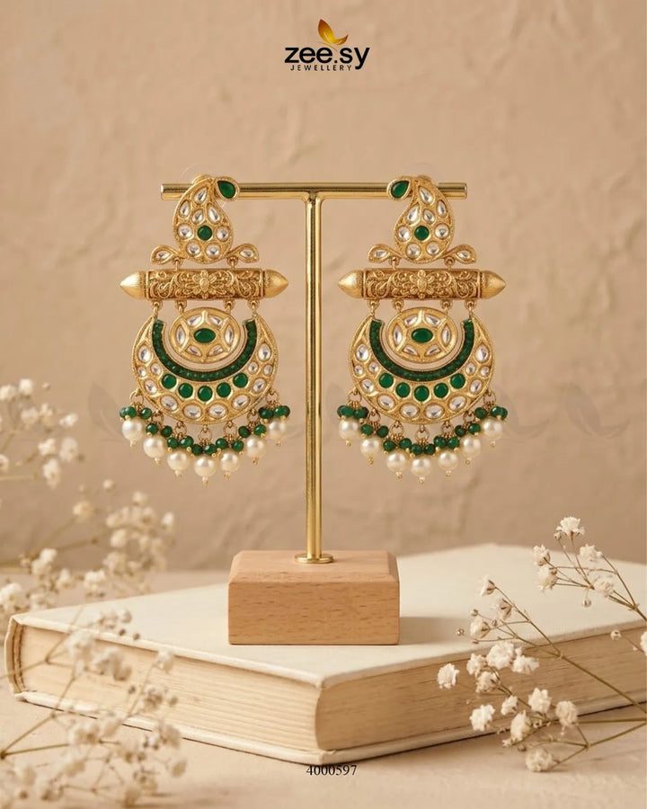Traditional Pearls Danglers Earrings