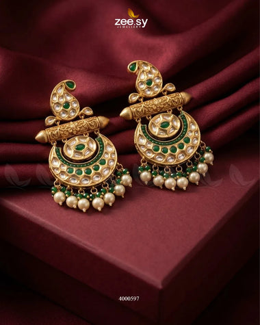 Traditional Pearls Danglers Earrings