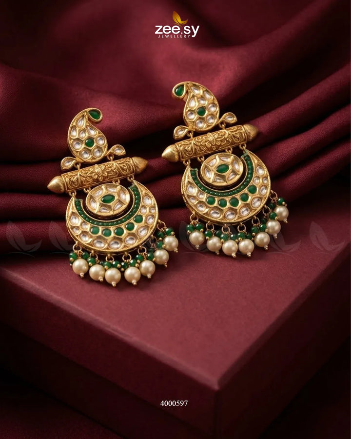 Traditional Pearls Danglers Earrings