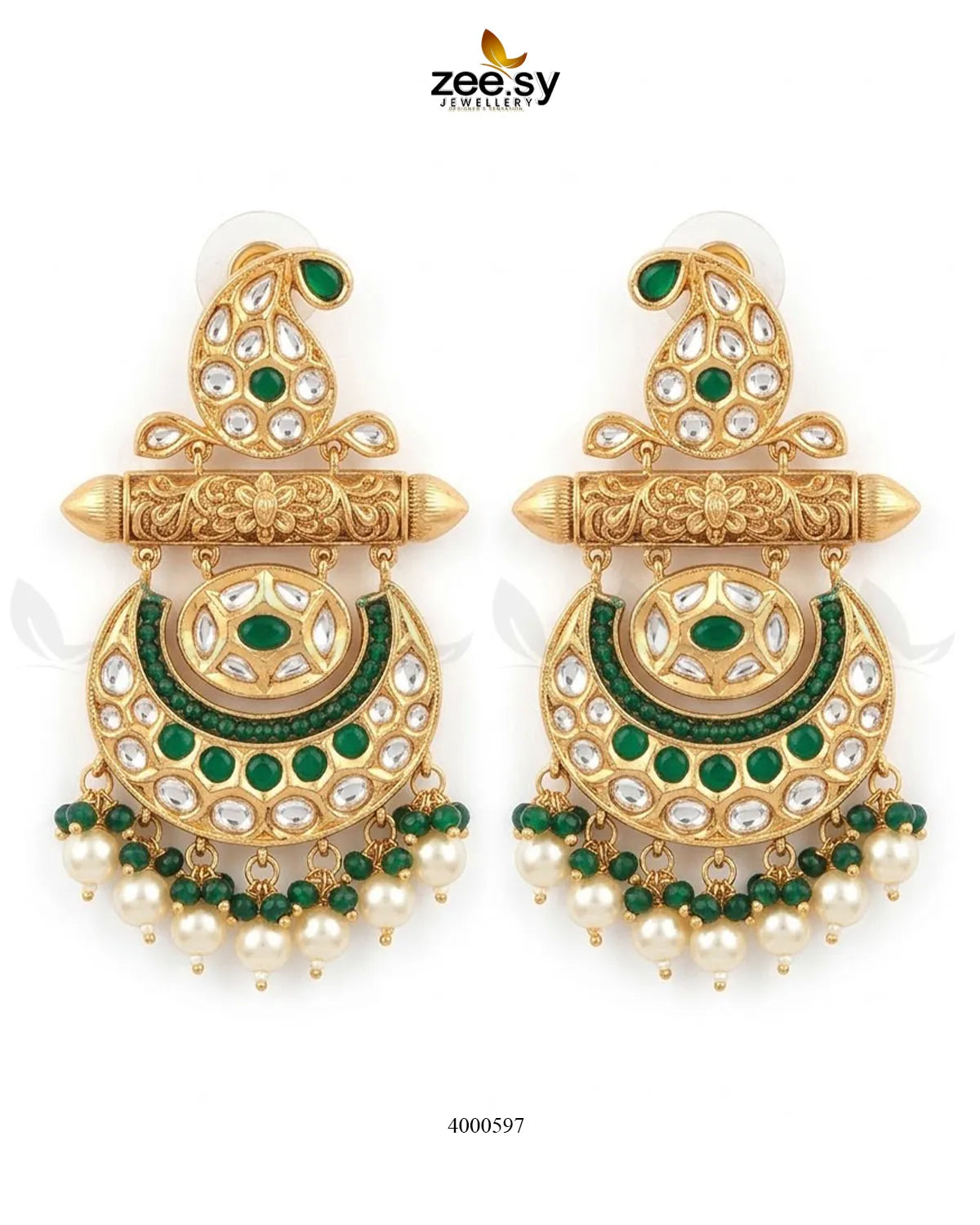 Traditional Pearls Danglers Earrings