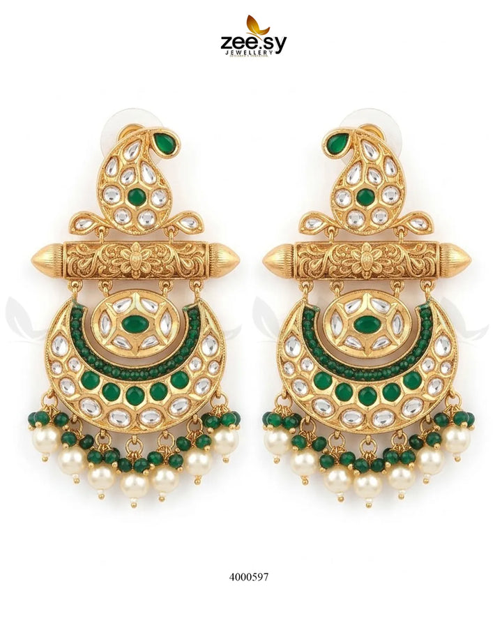 Traditional Pearls Danglers Earrings