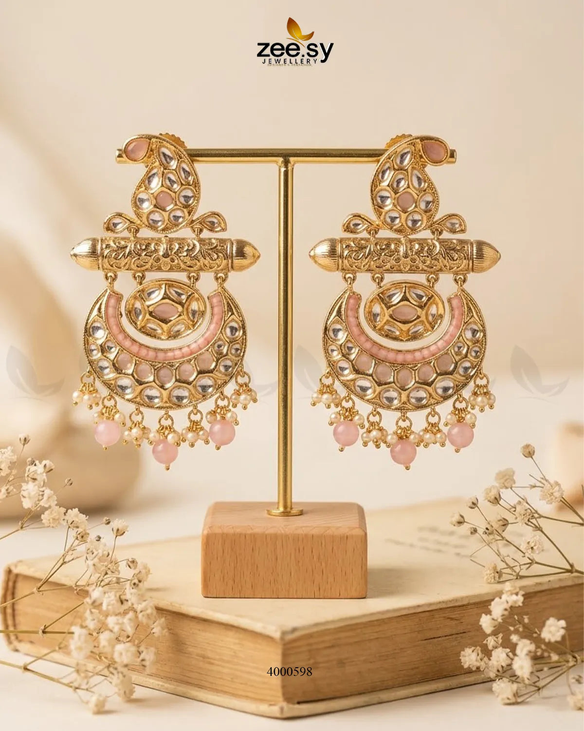 Traditional Pearls Danglers Earrings