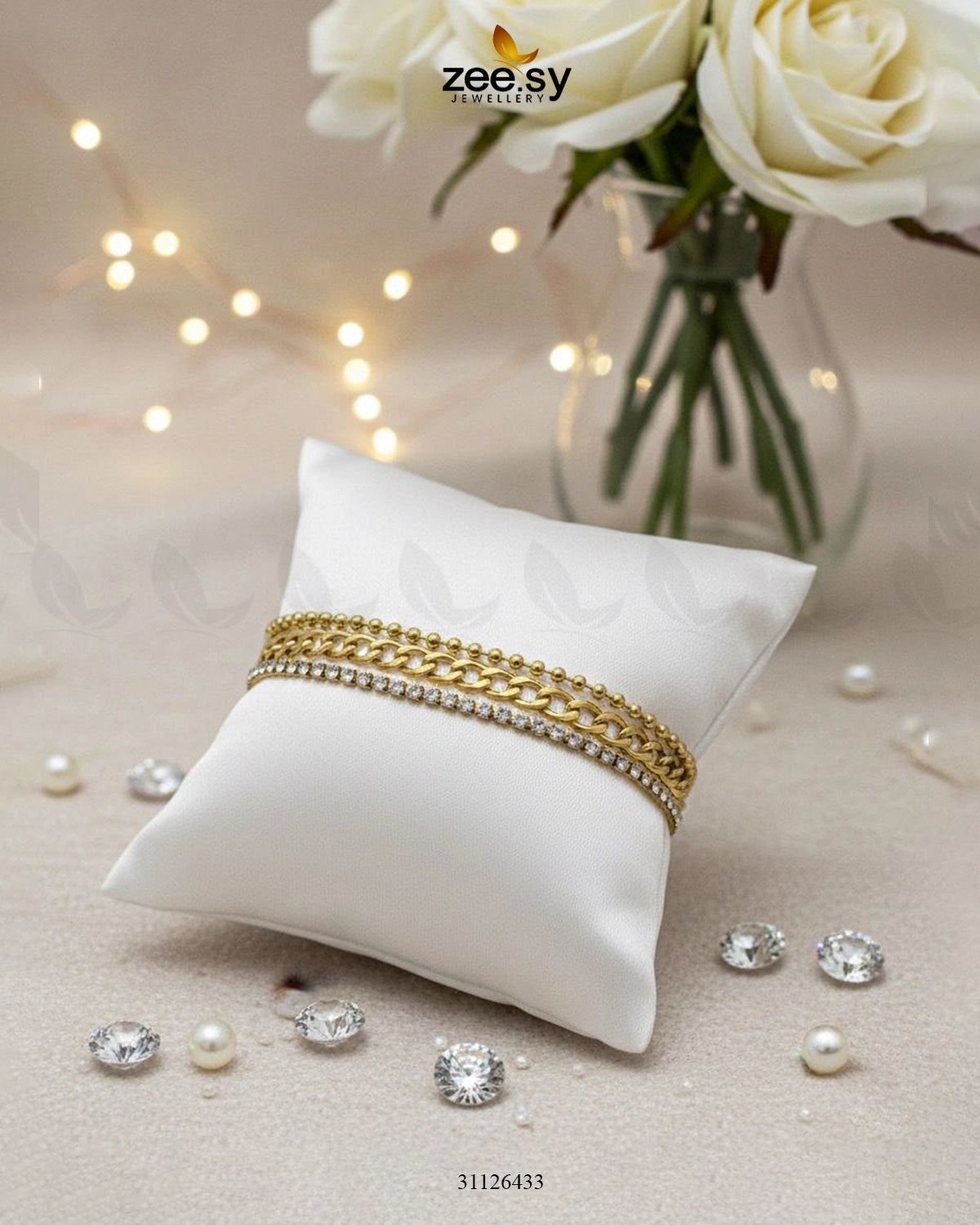 Triple Row Crystal Bracelet - Zeesy Jewellery