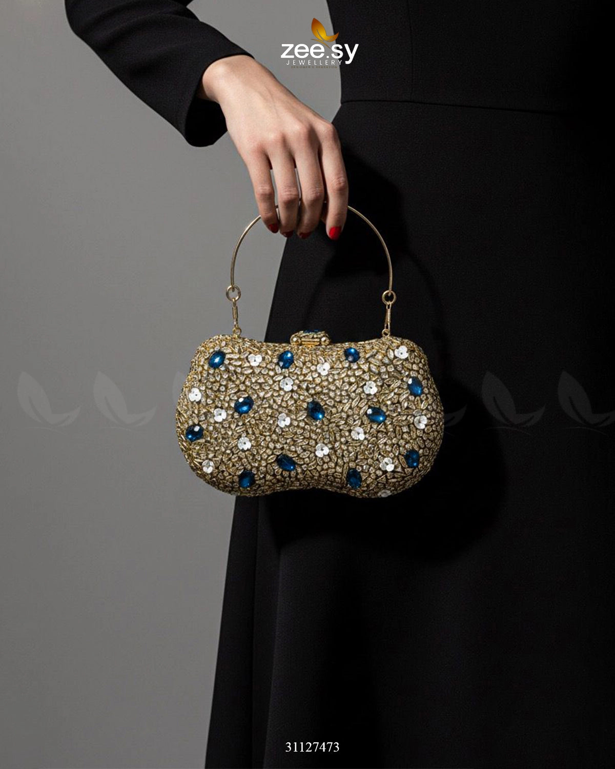 Tropical Azure Butterfly Clutch Bag