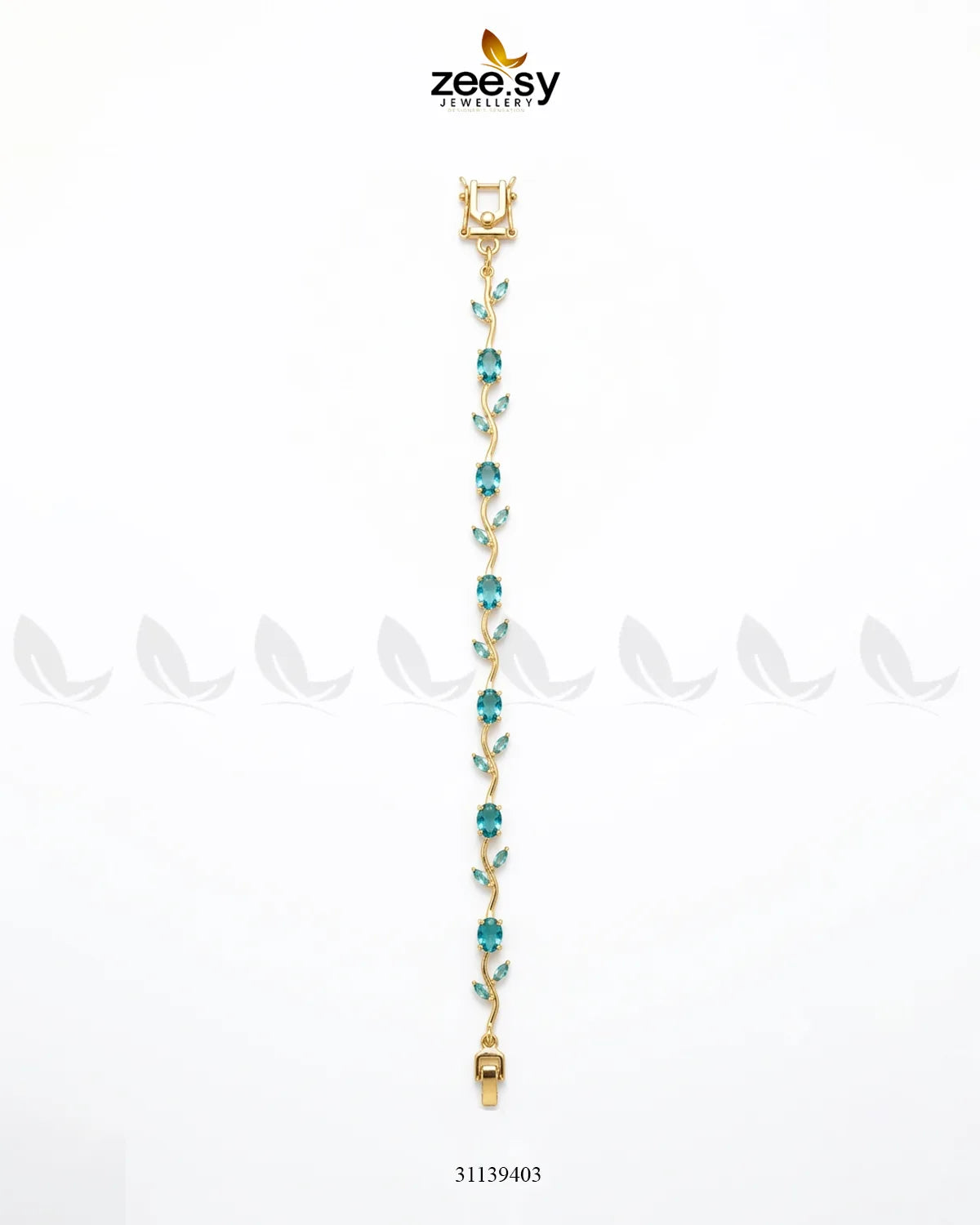 Tulip Cut Stones Floral Bracelet Finger Ring - Zeesy Jewellery Pakistan | Premium Artificial & Imitation Jewellery