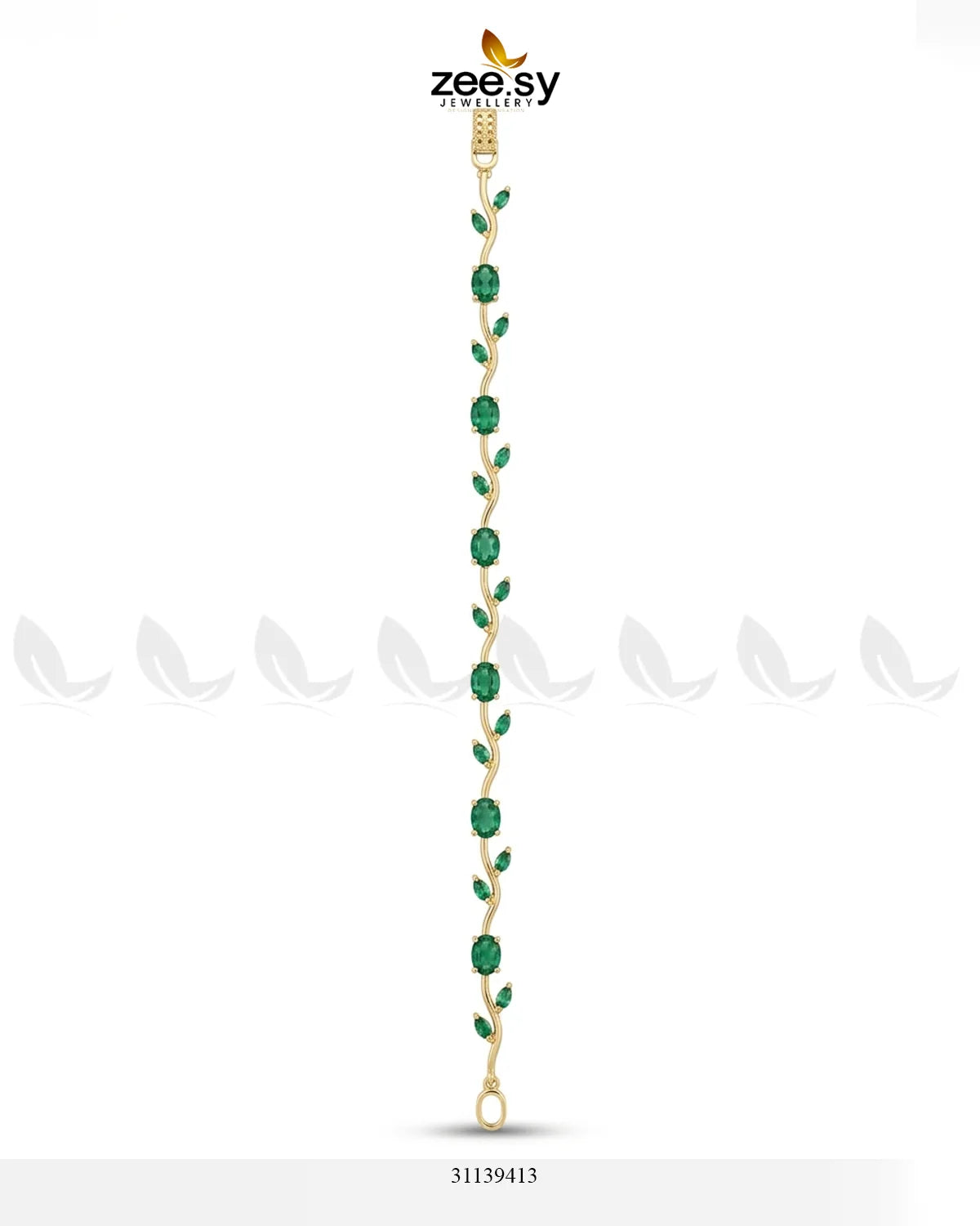 Tulip Cut Stones Floral Bracelet Finger Ring - Zeesy Jewellery Pakistan | Premium Artificial & Imitation Jewellery