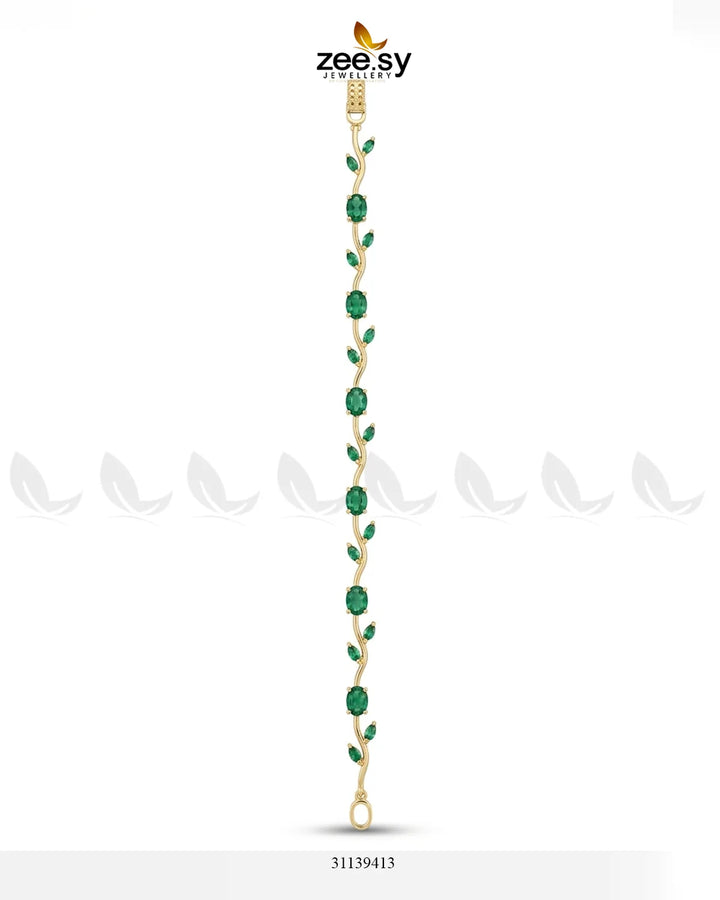 Tulip Cut Stones Floral Bracelet Bracelet - Zeesy Jewellery Pakistan | Premium Artificial & Imitation Jewellery