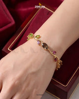 Tulip Cut Stones Floral Bracelet