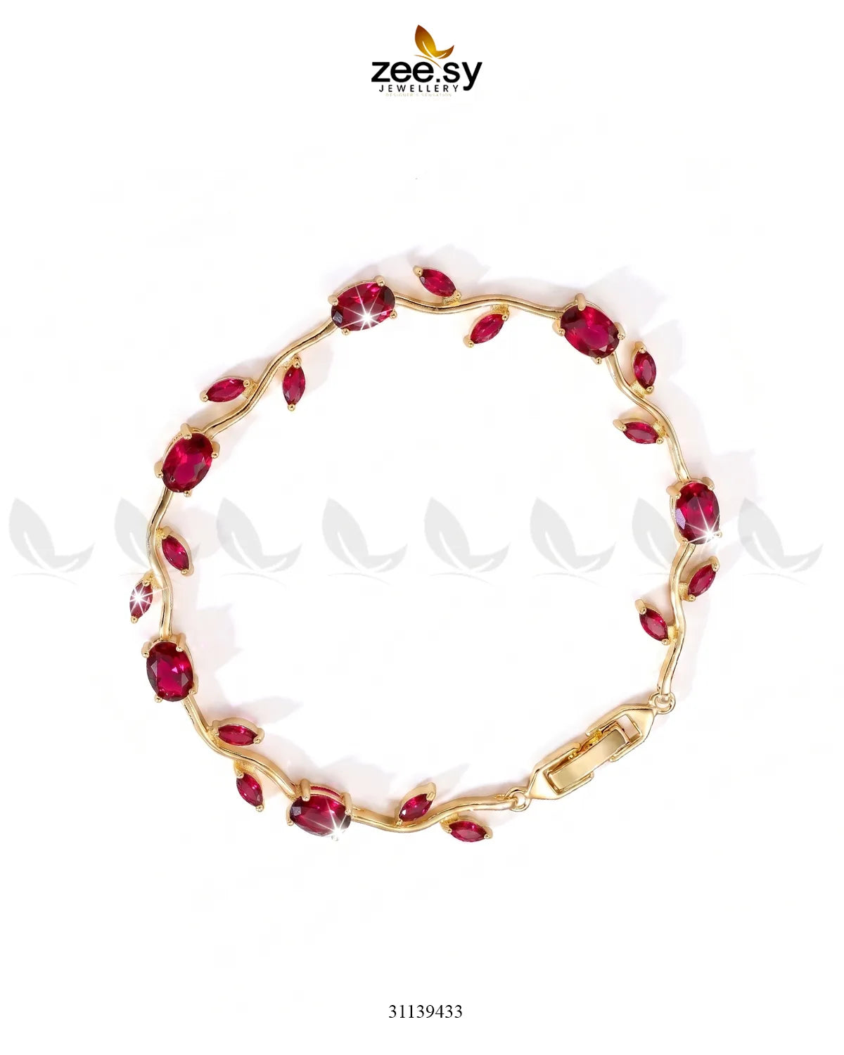 Tulip Cut Stones Floral Bracelet