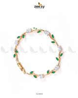Tulip Cut Stones Floral Bracelet