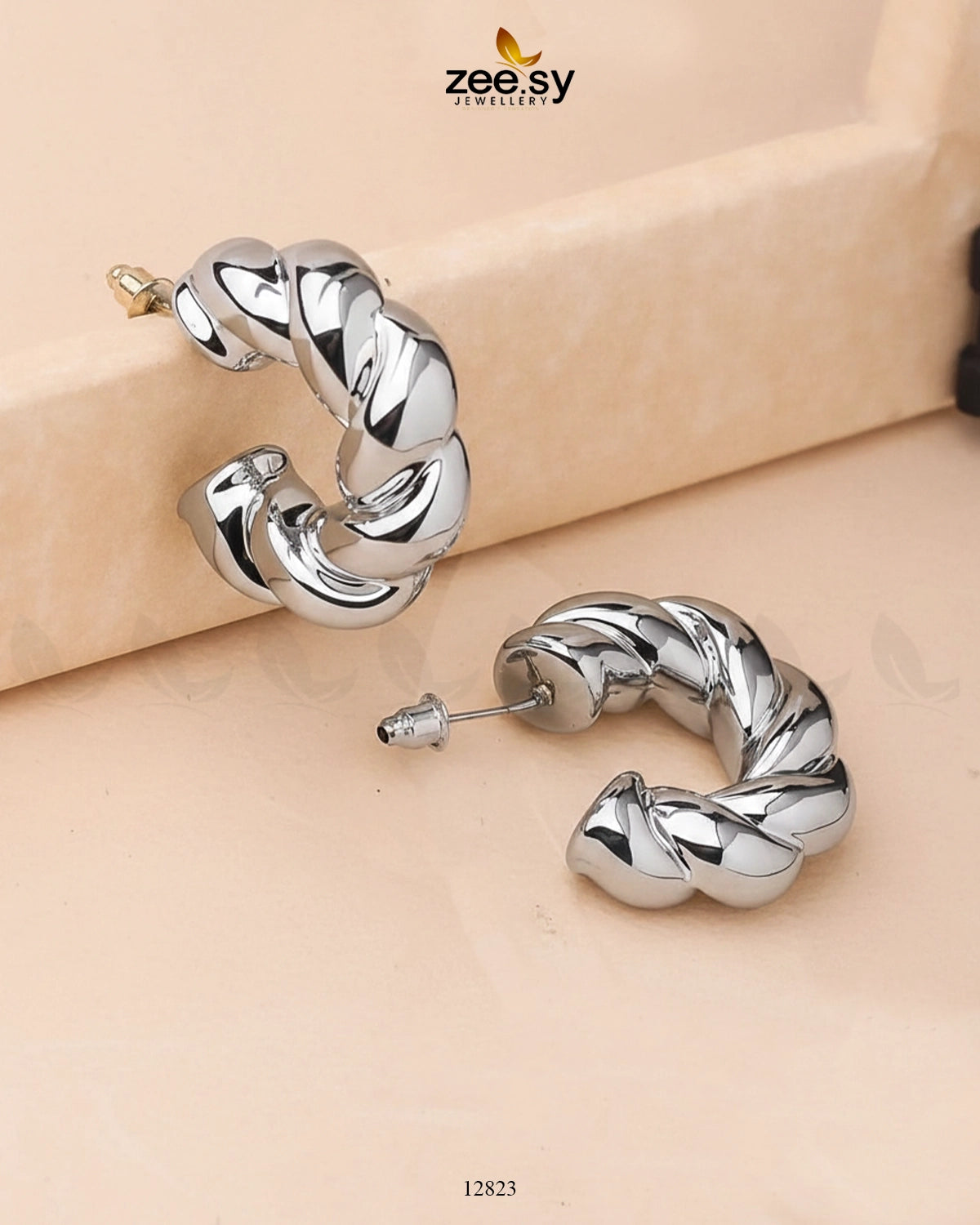 Twisted Hoop Earring Earrings - Zeesy Jewellery Pakistan | Premium Artificial & Imitation Jewellery