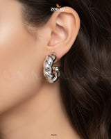 Twisted Hoop Earring Earrings - Zeesy Jewellery Pakistan | Premium Artificial & Imitation Jewellery