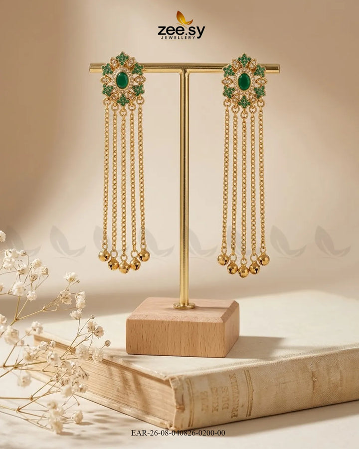 Velmira Ghungroo Zircon Earrings