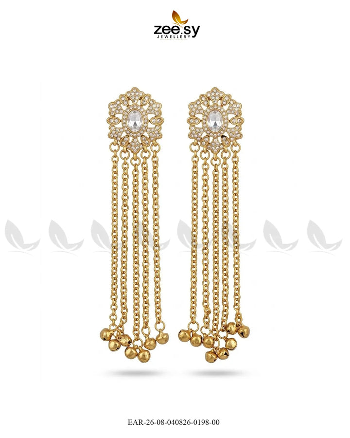 Velmira Ghungroo Zircon Earrings