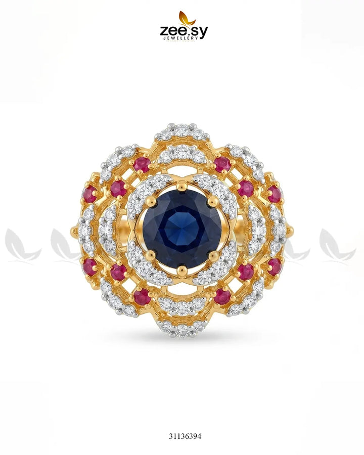 Velora Circle Bold Stone Ring Finger Ring - Zeesy Jewellery Pakistan | Premium Artificial & Imitation Jewellery