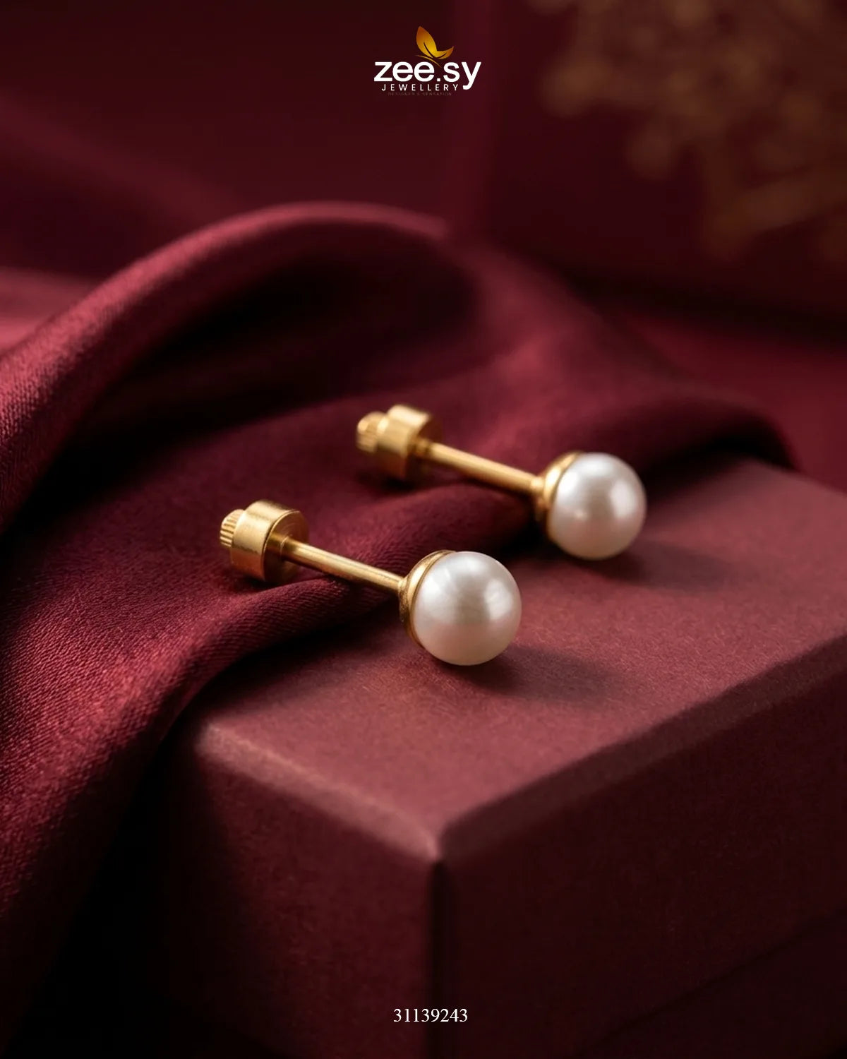 Velora Pearl Stud Earrings Earrings - Zeesy Jewellery Pakistan | Premium Artificial & Imitation Jewellery