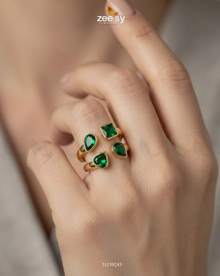 Velora Zirconia Stone Ring Finger Ring - Zeesy Jewellery Pakistan | Premium Artificial & Imitation Jewellery