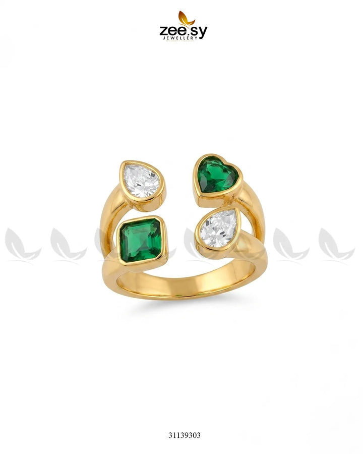Velora Zirconia Stone Ring Finger Ring - Zeesy Jewellery Pakistan | Premium Artificial & Imitation Jewellery