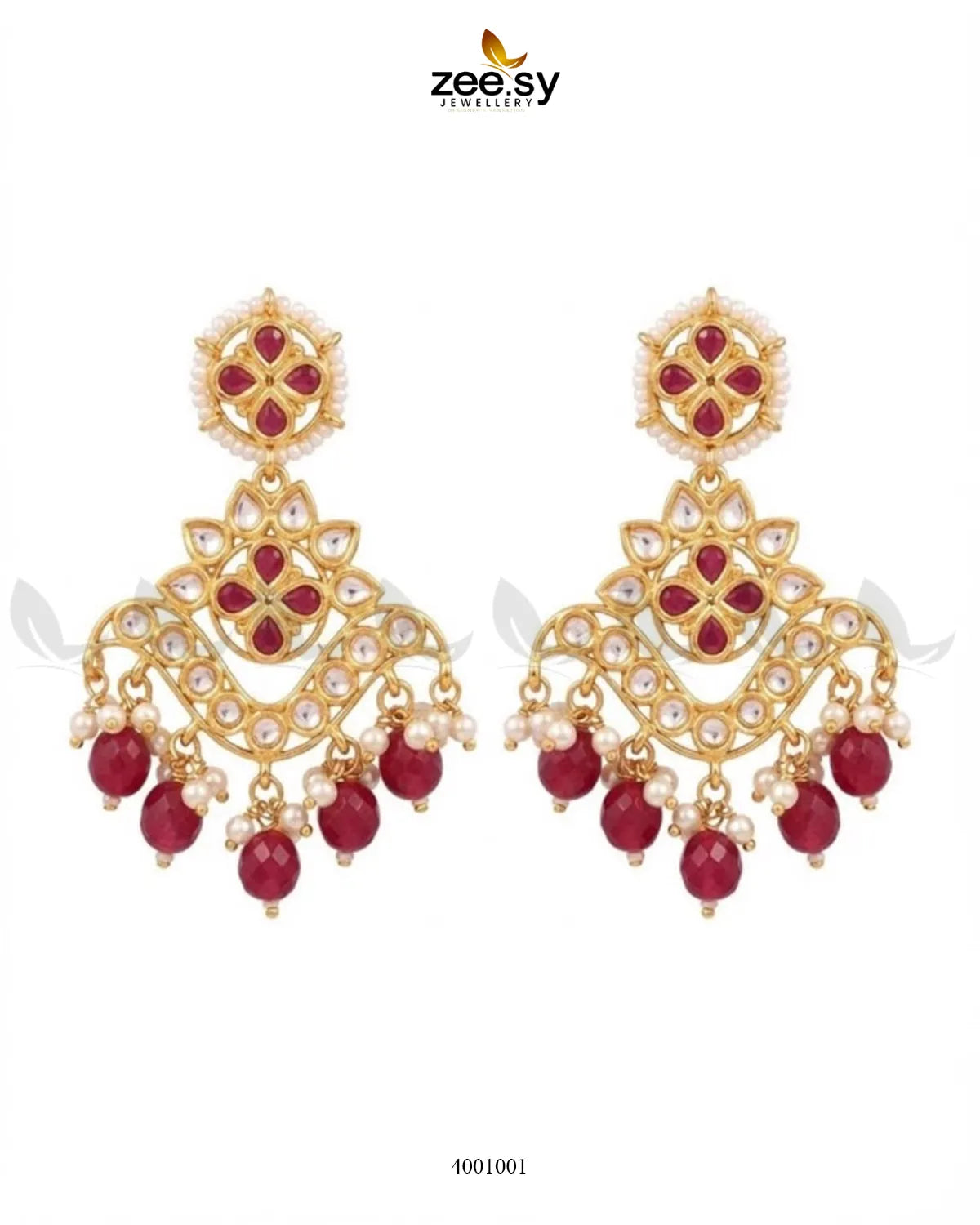 Verve Droplet Kundan Earring