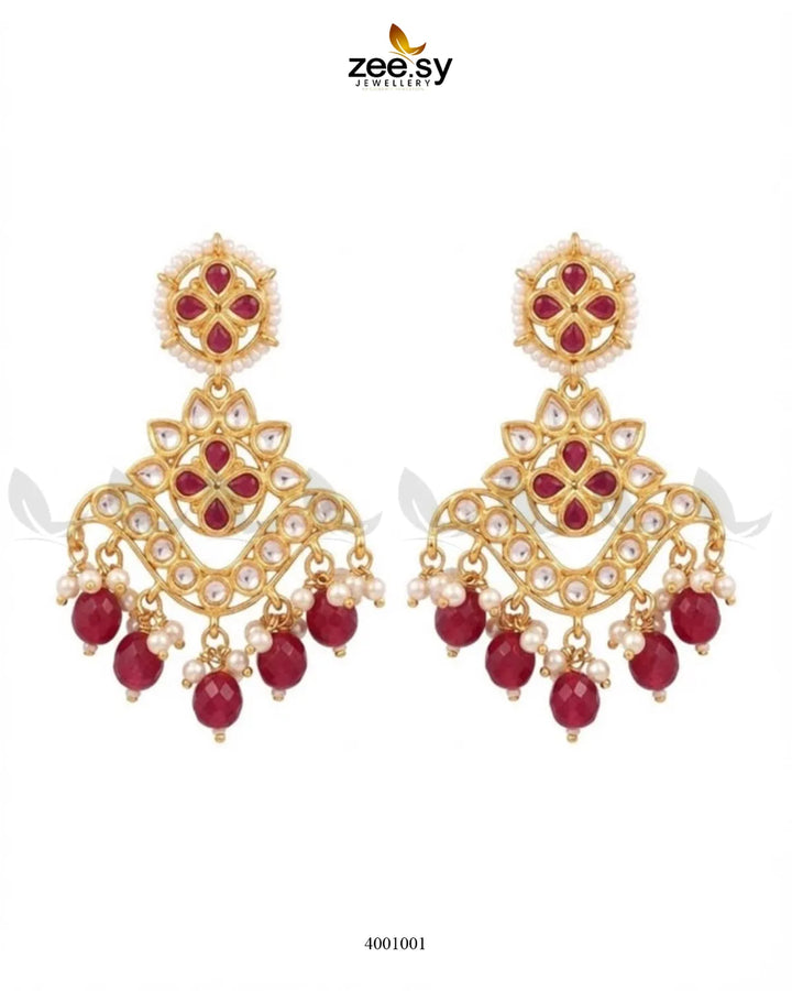 Verve Droplet Kundan Earring