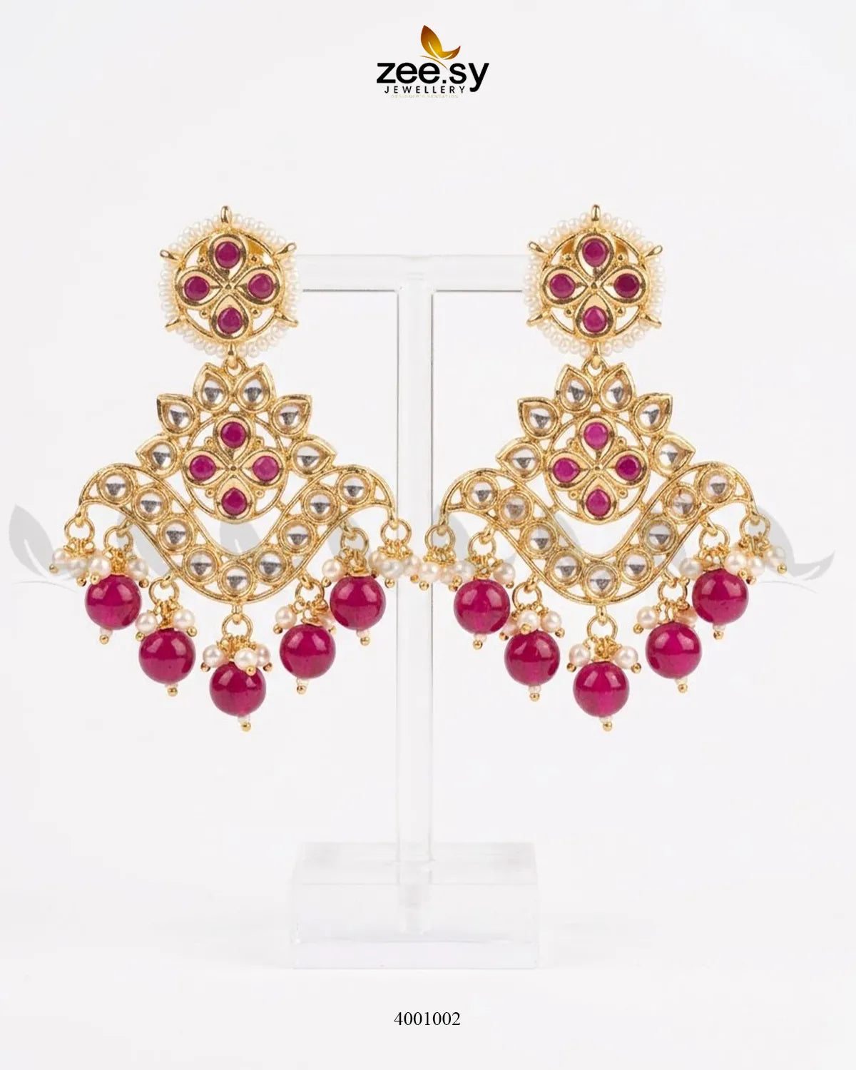 Verve Droplet Kundan Earring