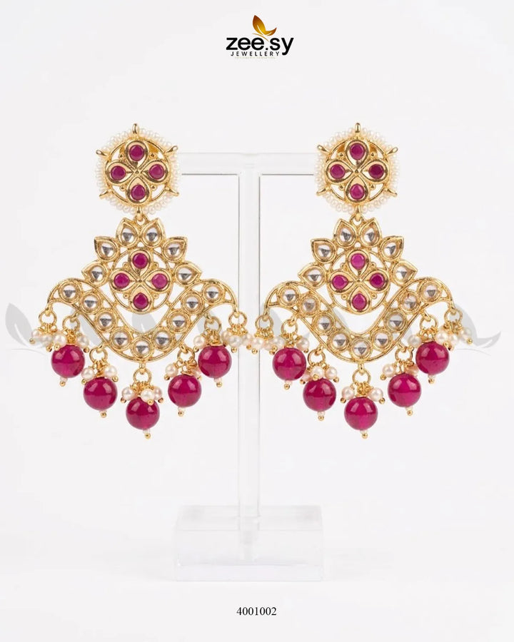 Verve Droplet Kundan Earring