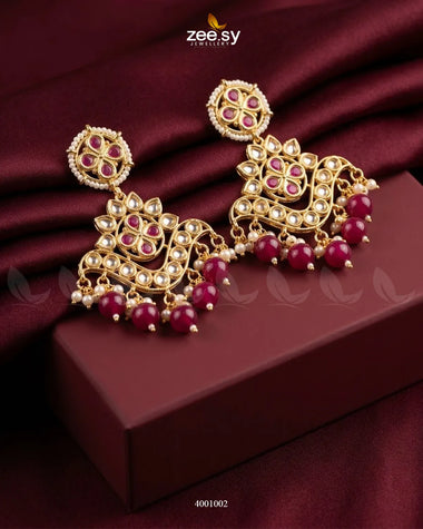 Verve Droplet Kundan Earring