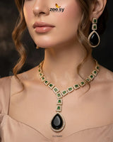 Victorian Bold Gemstone Necklace Set Necklace Sets - Zeesy Jewellery Pakistan | Premium Artificial & Imitation Jewellery