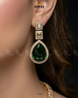 Victorian Bold Gemstone Necklace Set Necklace Sets - Zeesy Jewellery Pakistan | Premium Artificial & Imitation Jewellery