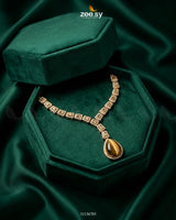 Victorian Bold Gemstone Necklace Set Necklace Sets - Zeesy Jewellery Pakistan | Premium Artificial & Imitation Jewellery