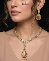 Victorian Bold Gemstone Necklace Set Necklace Sets - Zeesy Jewellery Pakistan | Premium Artificial & Imitation Jewellery