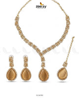 Victorian Bold Gemstone Necklace Set Necklace Sets - Zeesy Jewellery Pakistan | Premium Artificial & Imitation Jewellery