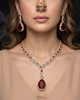 Victorian Bold Gemstone Necklace Set Necklace Sets - Zeesy Jewellery Pakistan | Premium Artificial & Imitation Jewellery