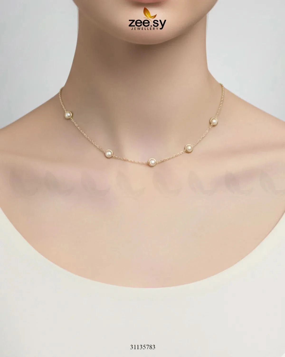 Vintage Faux Pearl Chain - Zeesy.pk