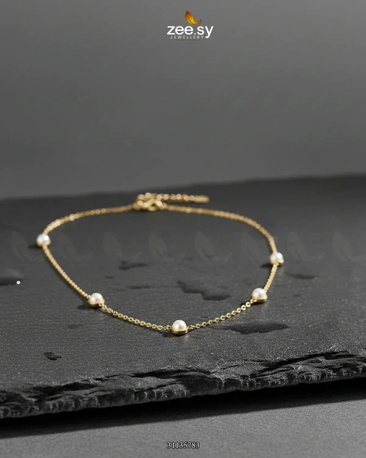 Vintage Faux Pearl Chain - Zeesy.pk