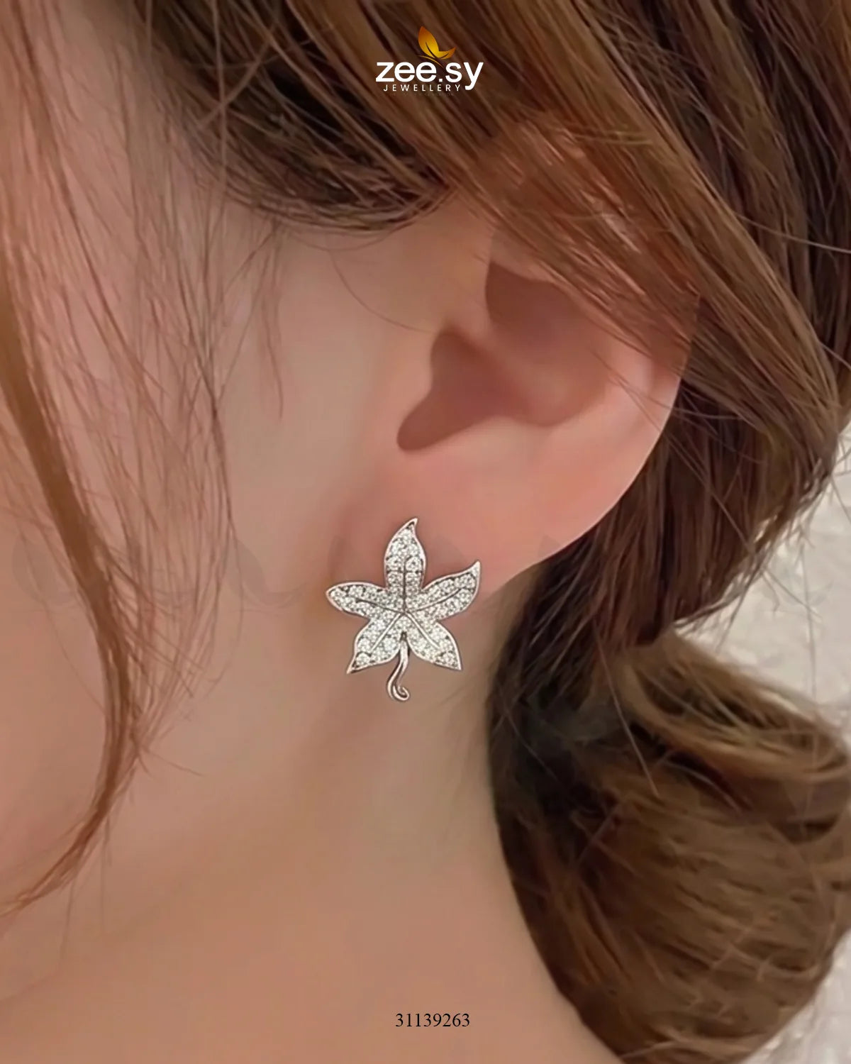 Vintage Zirconia Floral Studs Earrings Earrings - Zeesy Jewellery Pakistan | Premium Artificial & Imitation Jewellery