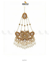 Shyama Beaded Pearl Jhumar White - Zeesy Jewellery