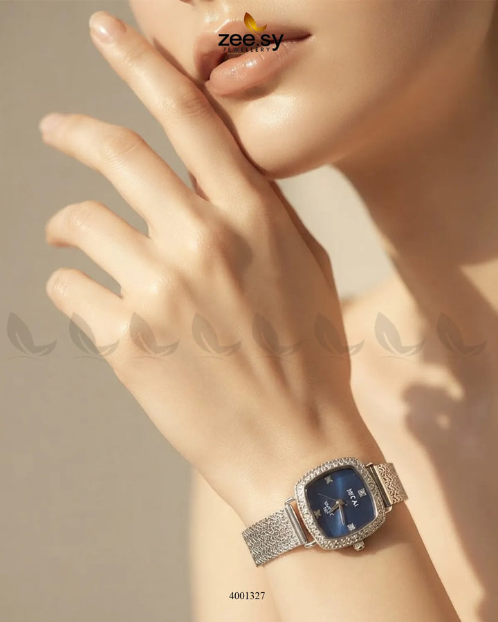 Wave Cushion Mesh Watch
