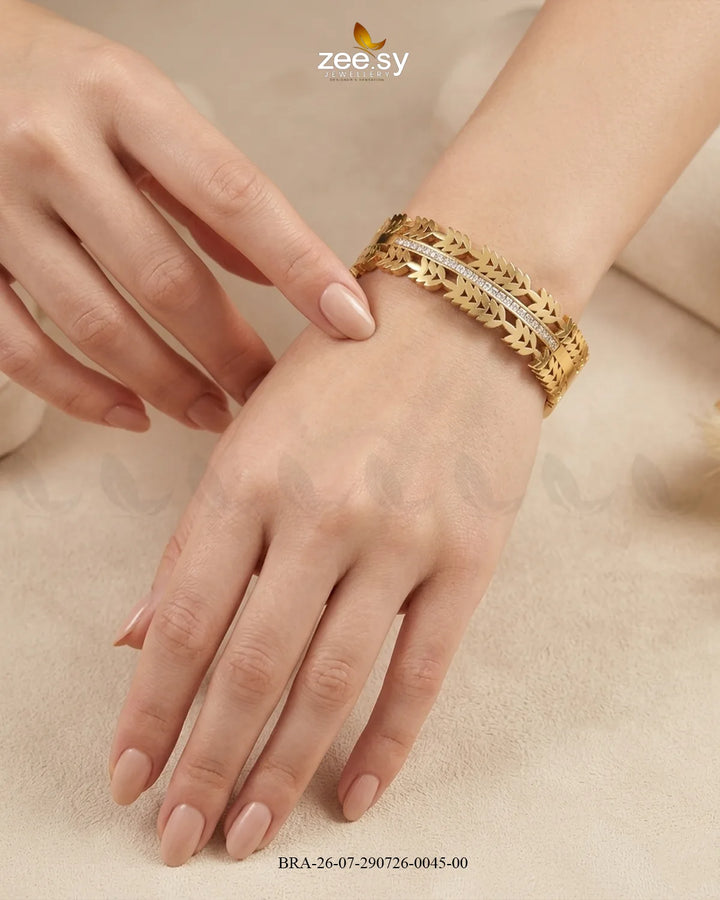 Wheat Pattern Stone Line Bracelet