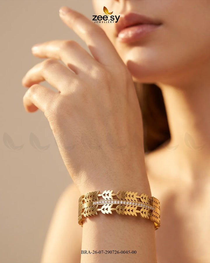 Wheat Pattern Stone Line Bracelet