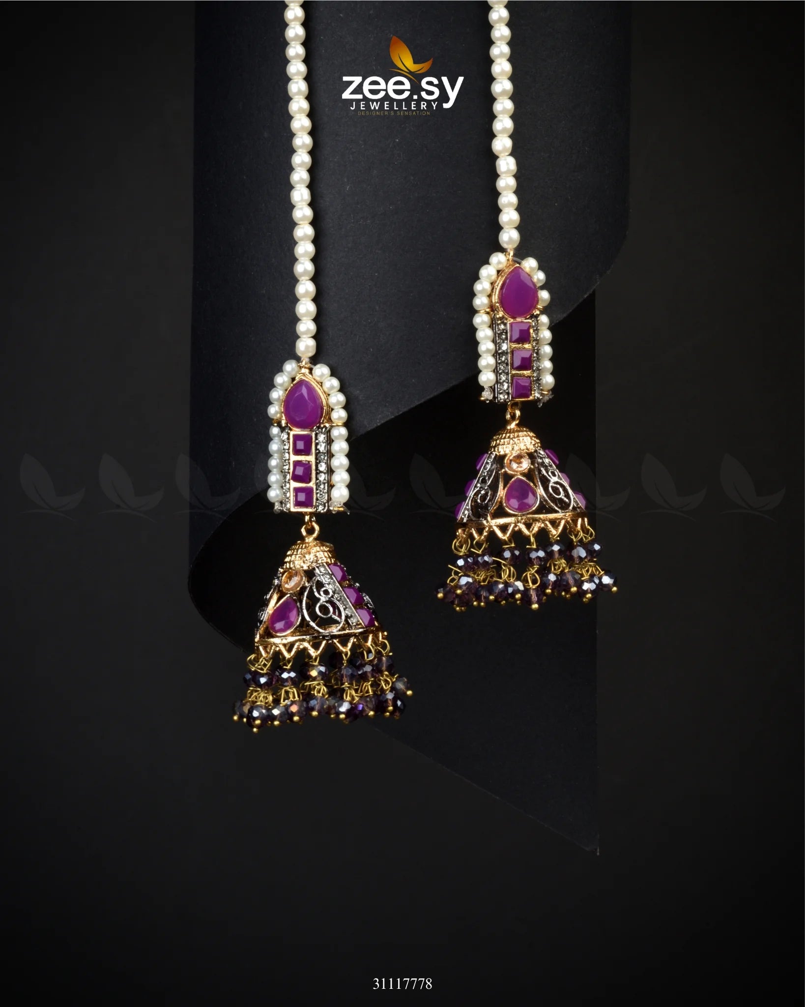 Willoow Earrings Purple - Zeesy Jewellery