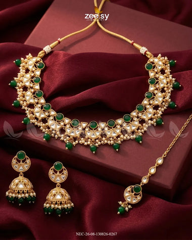 Willow Geometric Pearl Necklace Set