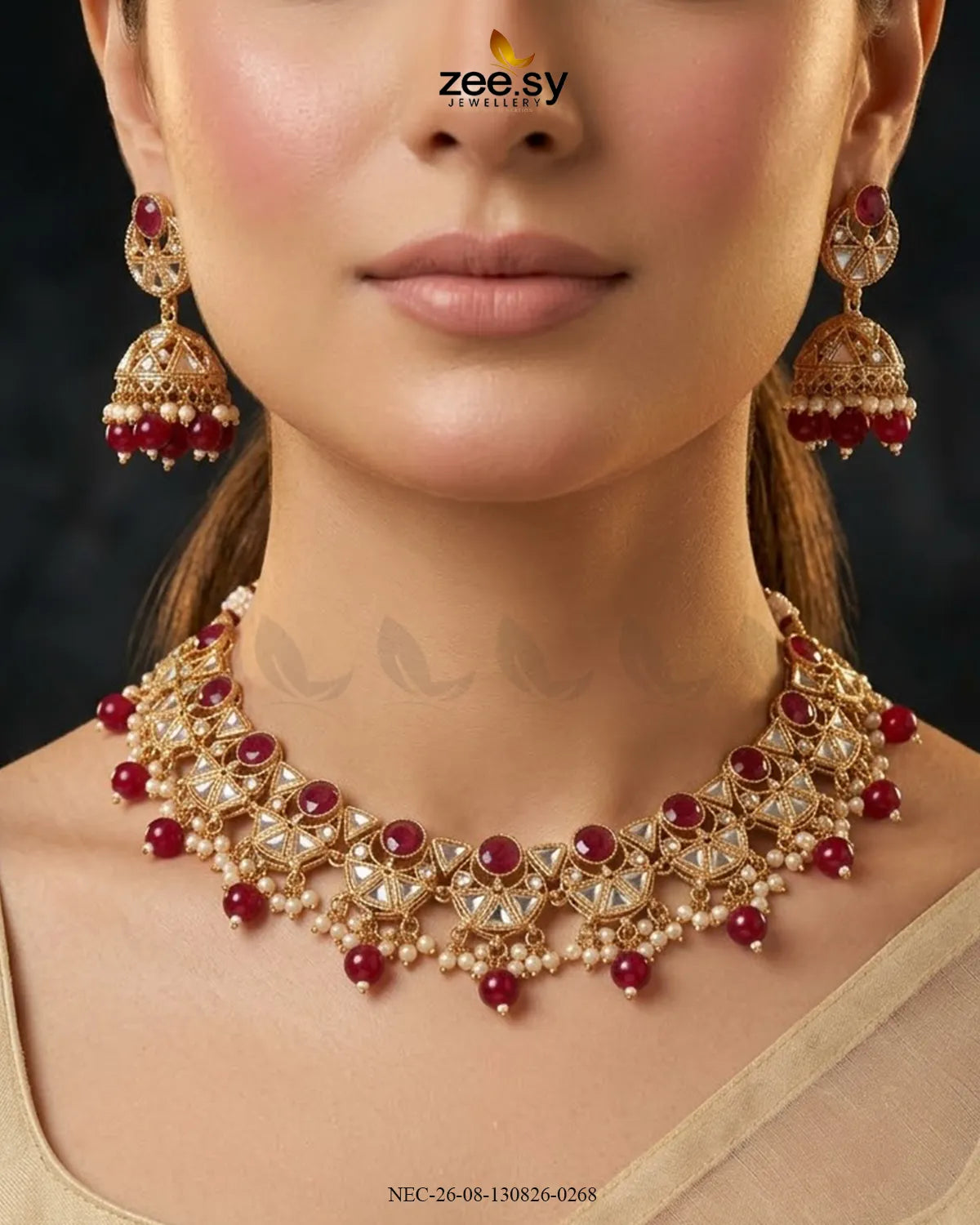 Willow Geometric Pearl Necklace Set