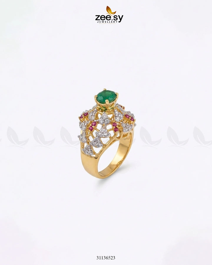 Zelora Stone Cluster Ring Finger Ring - Zeesy Jewellery Pakistan | Premium Artificial & Imitation Jewellery