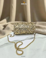 Bella Ferozah Leaf Clutch Bag ACCESSORIES - Zeesy Jewellery Pakistan | Premium Artificial & Imitation Jewellery