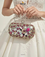 Berry Toned Crystal Fiesta Bag ACCESSORIES - Zeesy Jewellery Pakistan | Premium Artificial & Imitation Jewellery