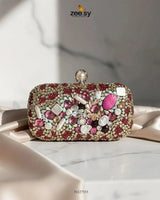 Berry Toned Crystal Fiesta Bag ACCESSORIES - Zeesy Jewellery Pakistan | Premium Artificial & Imitation Jewellery