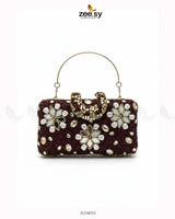 Elegant Ruby Crystal Clutch Bag ACCESSORIES - Zeesy Jewellery Pakistan | Premium Artificial & Imitation Jewellery