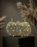 Emerald Baroque Pearl Clutch Bag ACCESSORIES - Zeesy Jewellery Pakistan | Premium Artificial & Imitation Jewellery